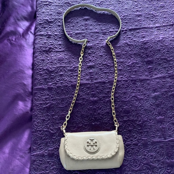 Authentic Tory Burch mini crossbody tan bag - Picture 7 of 10